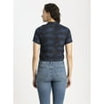 thumbnail image 3 of Moomaya Womens Printed Crop Shirt, Short Sleeves, Buttoned Shot Top, 3 of 9