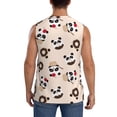 thumbnail image 4 of Fotbe Panda Ice Creams Donuts Men's Camiseta sin Mangas Estampada para Hombres, Playera Casual para Gimnasio, Entrenamiento, Playa-3X-Large, 4 of 7