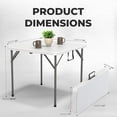 thumbnail image 2 of 34" Square Foldable Table with Built in Handle & Steel Legs | Heavy Duty Portable | Perfect for Party, Dining, Wedding, Events, Picnic Indoor, Outdoor, Camping, Utility, Temporary, 2 of 13