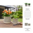 thumbnail image 5 of Ceramic Flower Pots and Planters for Home Decor - Plant Pots for Indoor or Outdoor Succulents and Houseplants - Modern Pots for Plant Stands Ideal for Garden and Patio Set of 2 - 8", 6" Ivory & Tan, 5 of 11