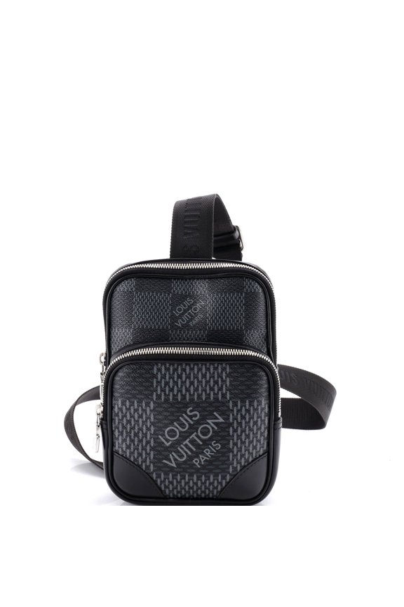 Pre-Owned Amazone Sling Bag Limited Edition Damier Graphite 3D By Rebag