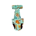 thumbnail image 4 of Barkertime Forest Buddies on Teal Escape-Proof Washable Dog Diaper Overall - Made in USA, 4 of 6