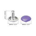 thumbnail image 2 of Uxcell 60 Sets Leather Rivets 8mm Double Cap Rivets 8.5mm Height Studs Purple, 2 of 6