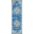 thumbnail image 3 of JONATHAN Y BOHEMIAN FLAIR 2 x 8 Runner Rug, Vintage Medallion - Blue/Cream, BMF104B-28, 3 of 4
