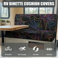 thumbnail image 6 of FOR U DESIGNS Spider Web Pattern 3 Pcs RV Dinette Cushion Covers Replacement RV Dinette Booth Seats Cover Sofa Chair Cover Pillowcase Furniture Protector for RV Camper Car Bench, 6 of 8