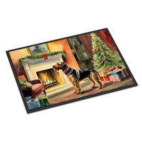 Carolines Treasures DAC2589JMAT 24 x 36 in. Airedale Terrier Cozy Christmas Doormat