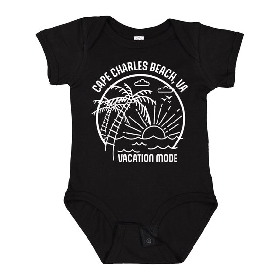 Inktastic Summer Vacation Mode Cape Charles Beach Virginia Boys or Girls Baby Bodysuit