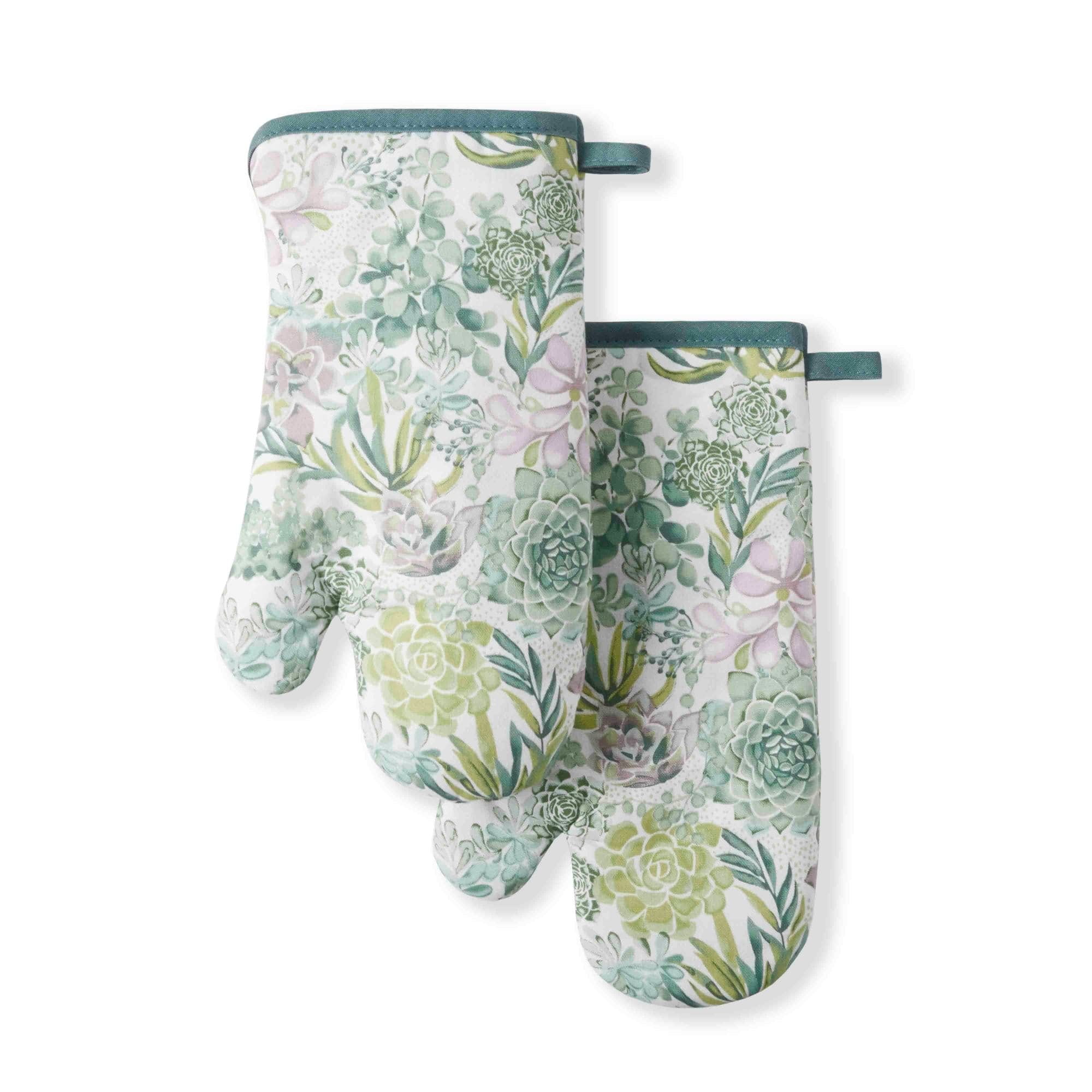 Martha Stewart Succulents Oven Mitt Set, 2 Piece
