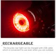 thumbnail image 4 of Naiovety Bicicletas USB recargable luz trasera IPX6 impermeable regulable ajustable fuerte luces intermitentes seguridad al aire libre advertencia Ciclismo Soporte Naiovety OD027426-01, 4 of 6