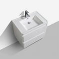 thumbnail image 5 of Eviva Glazzy 28" Wall Mount Modern Bathroom Vanity Set with Integrated White Acrylic Sink (High Glossy White), 5 of 6