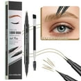 thumbnail image 2 of Micro Brow Pencil, Eyebrow Pen, Precise Eye Brow Makeup Pen, Natural And Glossy Eyebrow Double Ended Eyebrow Pencil Waterproof Sweat Proof And Non Smudging Double Ended Eyebrow Pencil 18g, 2 of 8