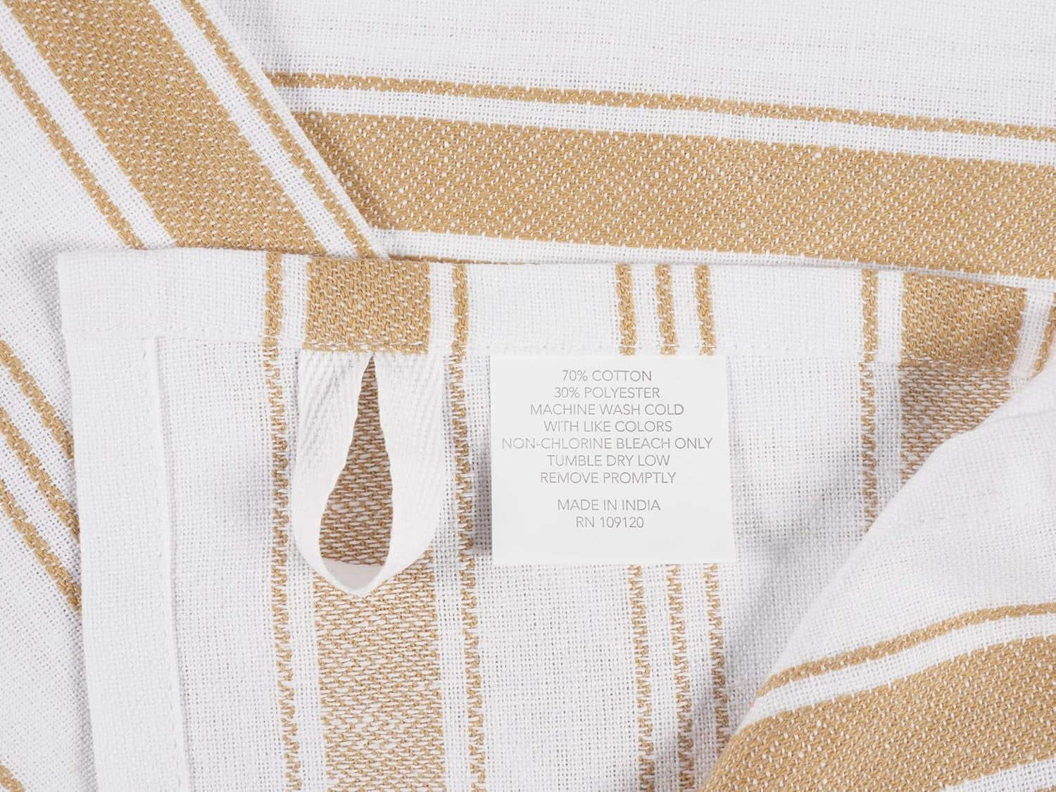 KAF Home Set of 10 Terra Kitchen Towels, GRS Certified & Multi-Purpose Dish Towels, Natural