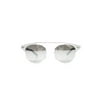 Dior Homme Mens Black Tie 220S Sunglasses Clear Matte Gray Silver Tone Brow-Bar