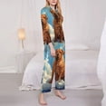thumbnail image 3 of Honeii Sunshine Cloud Bulldog print Women's Pajama Sets Long Sleeve Button Down Sleepwear Nightwear Soft Pjs Lounge Sets-XX-Large, 3 of 7