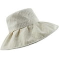 thumbnail image 5 of CoCopeaunts Wide Brim Bucket Hat Women Summer Autumn Folds Beige Bucket Cap Women Elegant Outdoor Shade Beach Fisherman Hat, 5 of 8