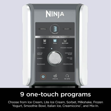 Ninja CREAMi Max Ice Cream Maker, Sorbet, Milkshakes, Frozen Yogurt, & More, 9 One-Touch Programs, (2) 24 Oz Family-Sized Tubs & Lids, NC550 Stone Silver