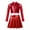 Red, variant on TiaoBug Kids Girls Dance Outfits 2-Piece Party Dress Costume Shiny Sequin Crop Tops with Metallic Skirt Set Silver 12