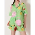thumbnail image 6 of Michellecmm  Women Summer Set, Fruit Print Short Sleeve Shirt Drawstring Shorts, 6 of 9
