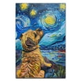 thumbnail image 3 of Hudo Starry Night Border Terrier Canvas Print - Van Gogh Inspired Dog Poster Wall Art Decor, 3 of 5