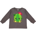 thumbnail image 3 of Inktastic Little Cactus, Cactus With Flowers, Smiling Cactus Girls Long Sleeve Toddler T-Shirt, 3 of 5