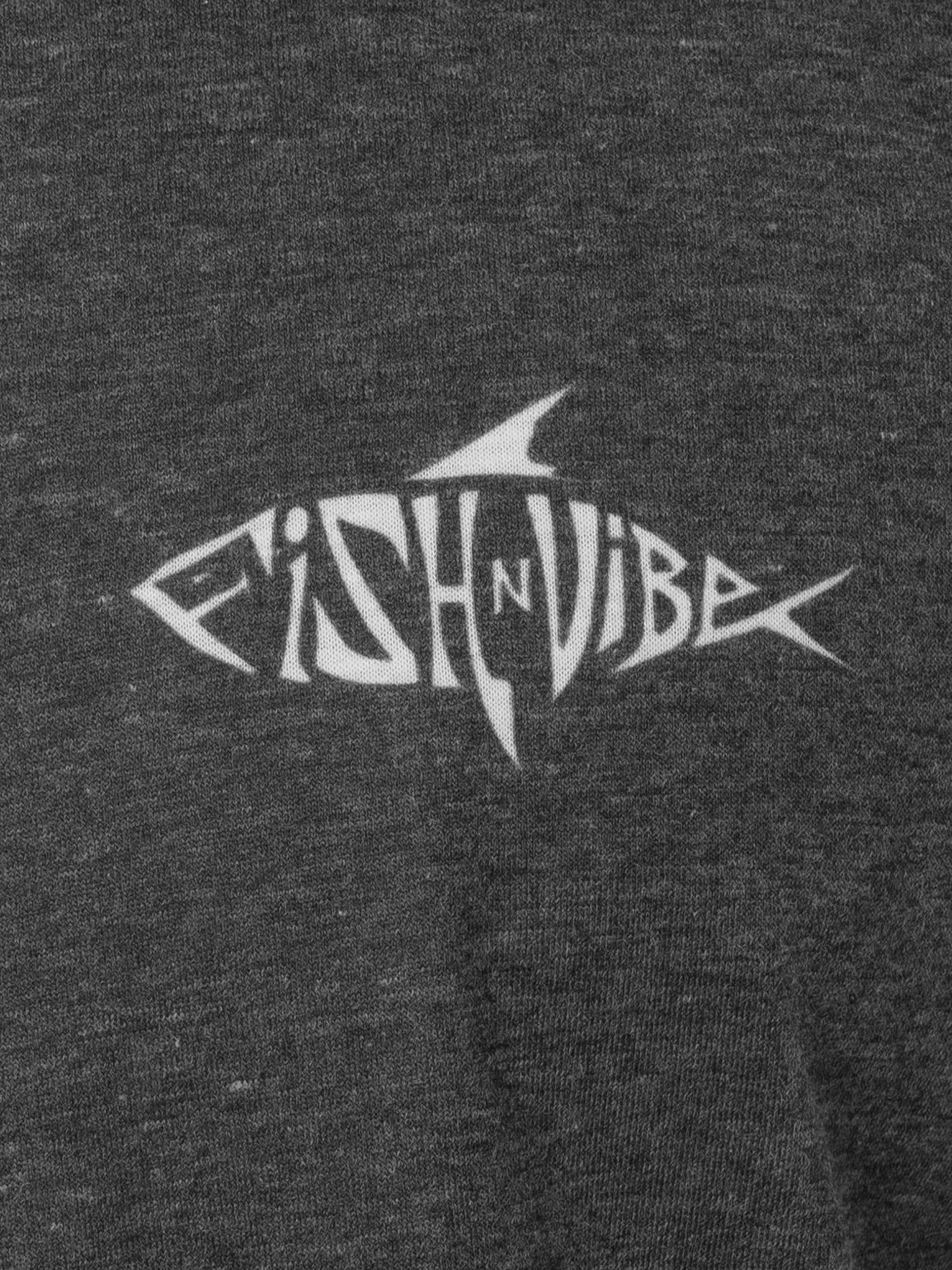 Fish N Vibe Men's Short Sleeve Fishing Performance Outdoor Graphic T-Shirt, Black, 2XL
