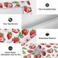 thumbnail image 6 of Strawberry Outdoor Rug for Patio/Deck/Porch, Non-Slip Large Area Rug 4 x 6 Ft, Tropical Summer Red Fruit Cherry Blossoms Indoor Outdoor Rugs Washable Area Rugs, Reversible Camping Rug Carpet Runner, 6 of 8