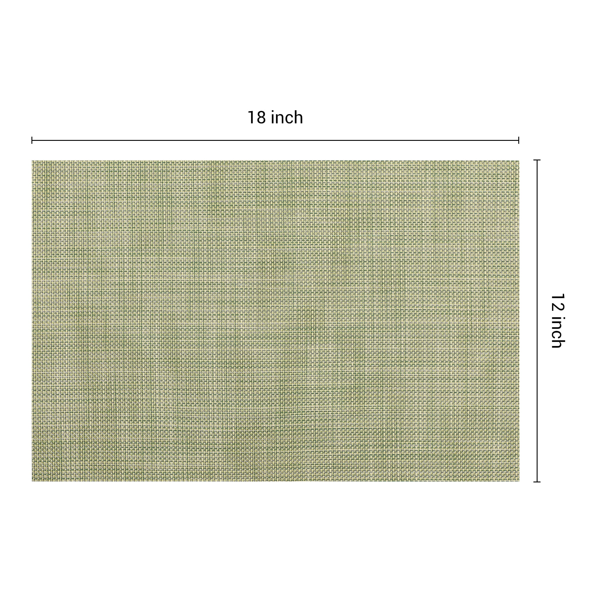 Unique Bargains 8 Pack Washable Placemats for Table Decor Wipeable Place Mat Green 18x12in