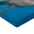 thumbnail image 2 of Ambesonne Ocean Fitted Sheet, Swimming Whale Sea, Twin Size, Dimgray Blue, 2 of 3