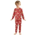 thumbnail image 3 of joogoo Funny Reindeer Snowflake Pajamas Set Long Sleeve Soft Cotton Sleepwear 2 Piece 18M, 3 of 7