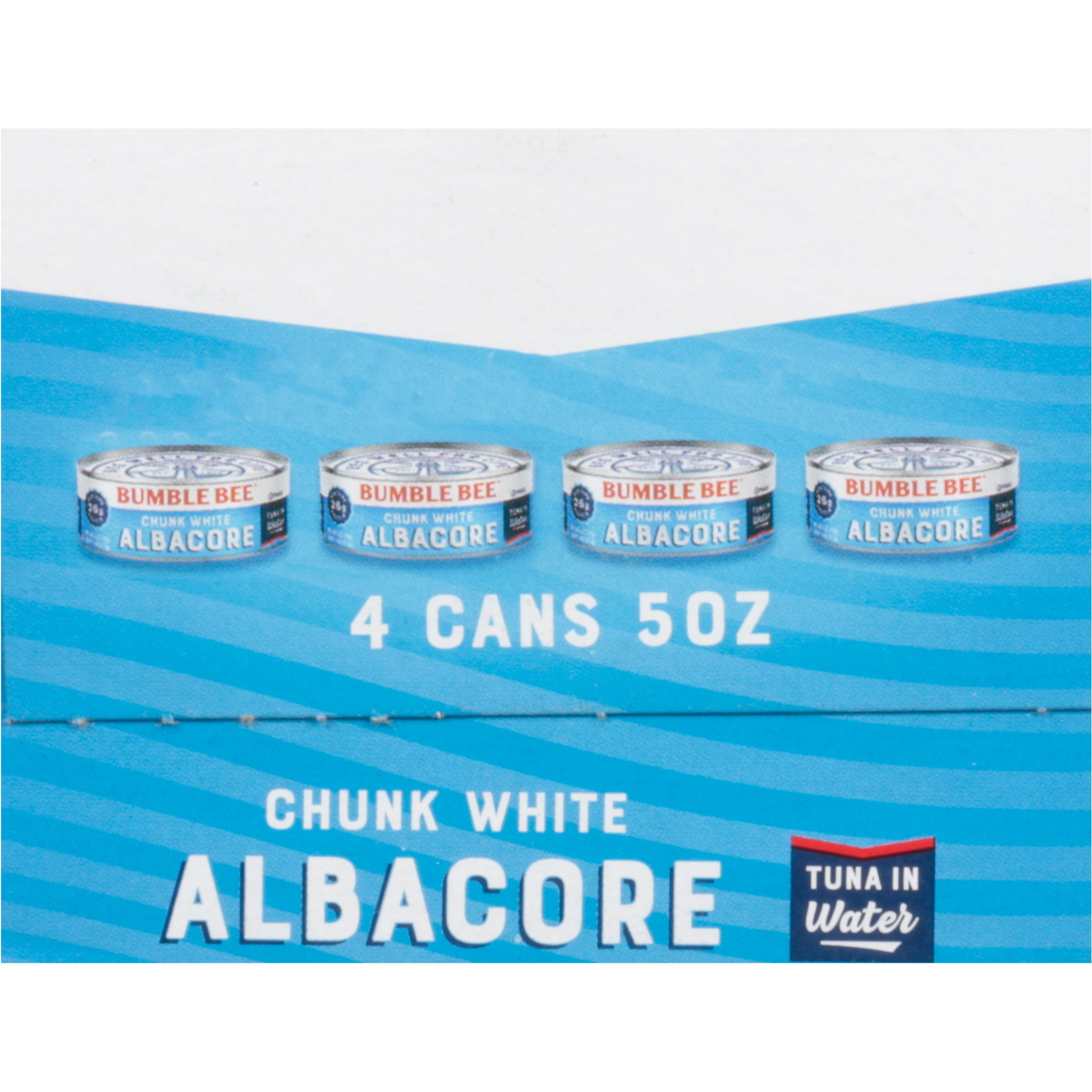 (6 pack) Bumble Bee Chunk White Albacore Tuna in Water, Wild Caught, Gluten Free, Shelf Stable Can, 5 oz (Pack of 4)
