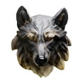 thumbnail image 2 of 3 Piezas Lobo Animal Pared Arte Decoraciones Busto Pared Estatua Mano De Obra Fina, 2 of 9