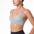 thumbnail image 6 of Women's Sports Bras Comfort Oman Bras With String Quick Dry Shockproof Running Fitness Underwear Wireless Bras for Women Gray M, 6 of 8