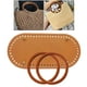 thumbnail image 4 of Juego de asas para bolso de ganchillo con base de cuero, tejido DIY con agujeros. Estilo 1, 4 of 8