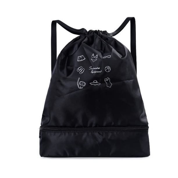 Eigraketly Bolsa de secado húmedo para natación, de hombro para deportes de playa al aire libre, correa ajustable, bolsa portátil, ropa, traje de Deportes acuáticos Negro L Eigraketly OD020170-04