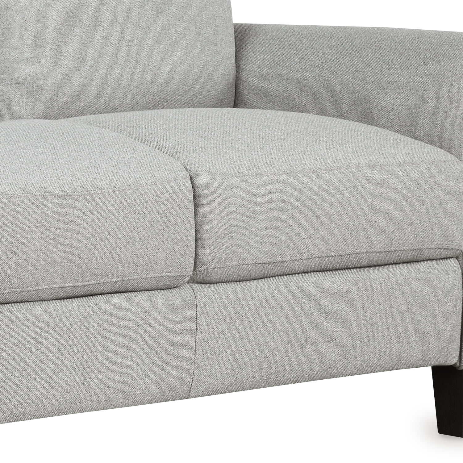 Lowestbes Modern Fabric Loveseat Sofa, Upholstered PU Leather 2-Seat Couch, Wood Double Sofa Chair, Light Gray Lowestbes Modern Fabric Loveseat Sofa, Upholstered PU Leather 2-Seat Couch, Wood Double Sofa Chair, Light Gray