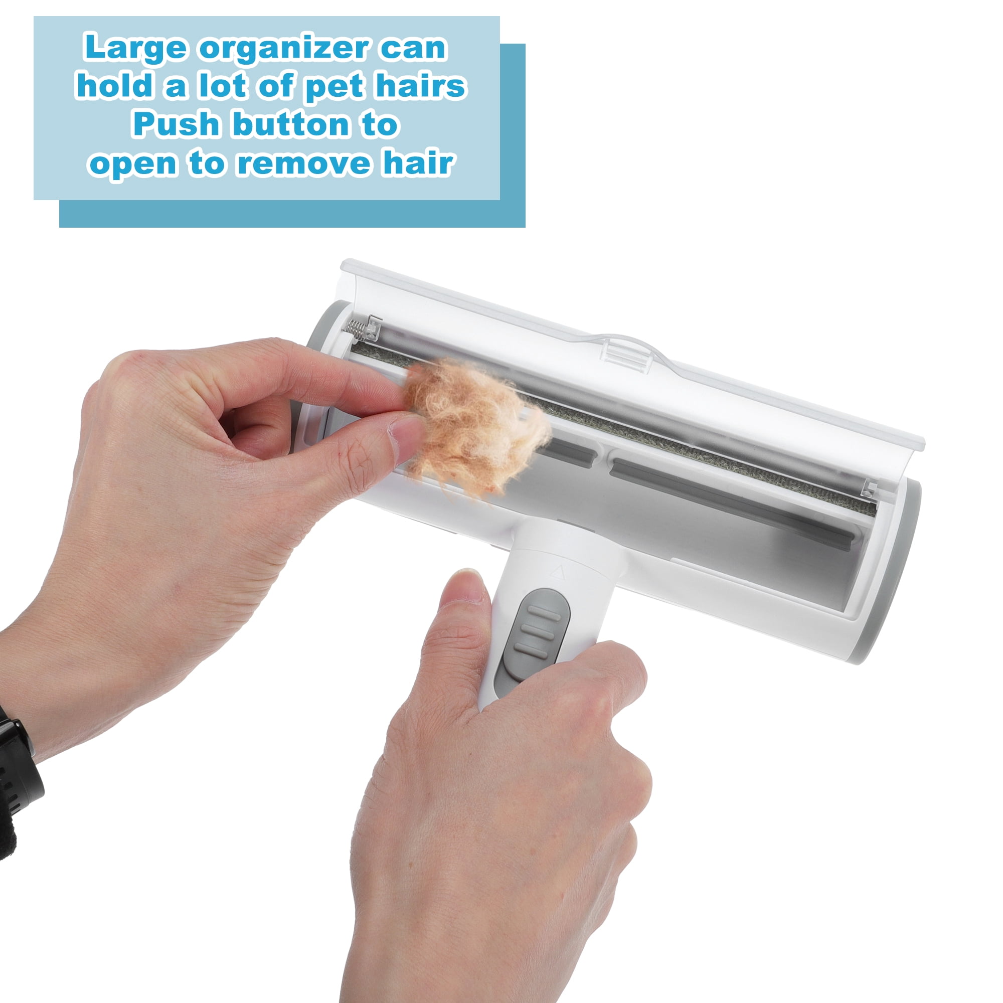 Unique Bargains Pet Hair Removal Tool for Furniture Couch Bed Car Seat Light Gray