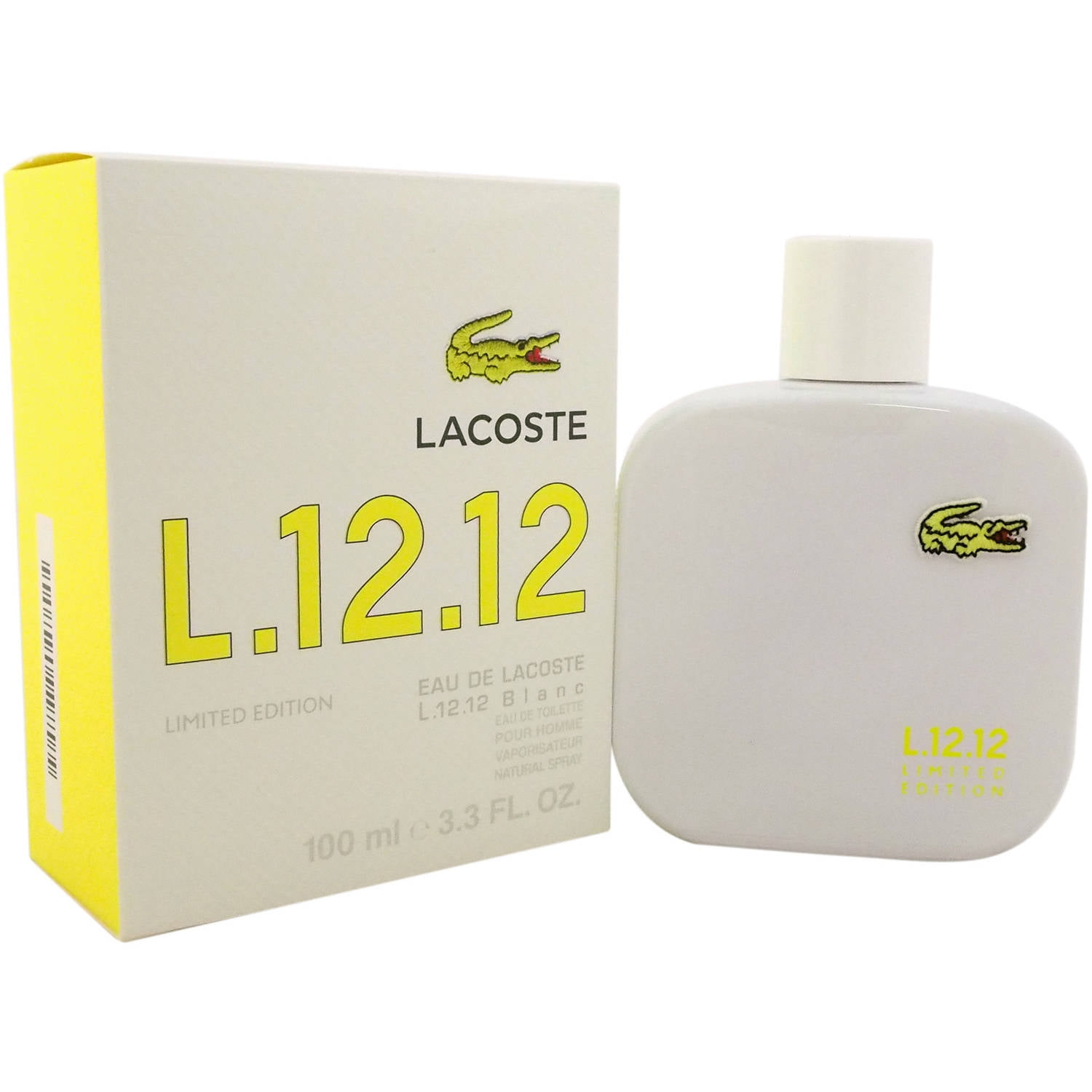 Lacoste Eau De Lacoste L.12.12 Blanc by Lacoste for Men, 3.3 oz ...