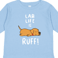 thumbnail image 4 of Inktastic Lab Life is Ruff Yellow Labrador Boys or Girls Long Sleeve Toddler T-Shirt, 4 of 5