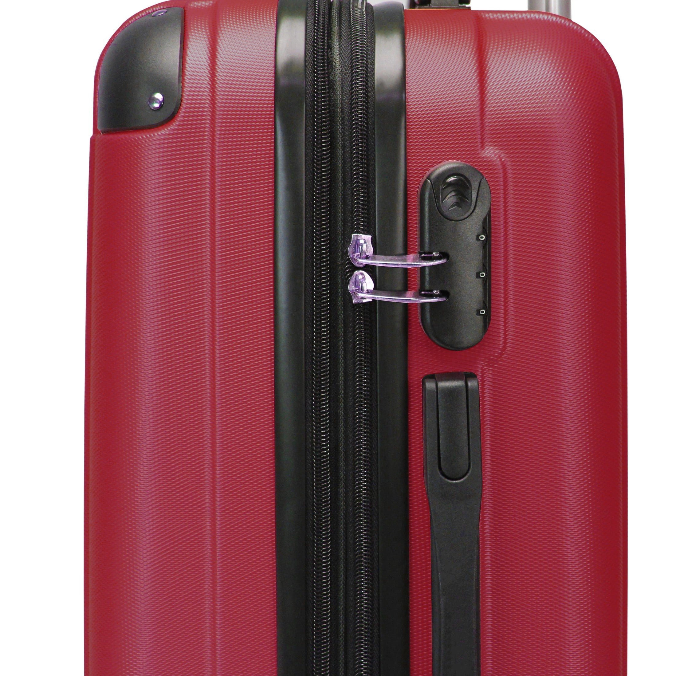 CalBags Kemyer Quest 2-Piece Hardside Lightweight Expandable Spinner Suitcase Luggage Set - Burgundy (20 & 25)