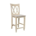 thumbnail image 4 of International Concepts Solid Wood Double X Counter Height Stool Unfinished, 4 of 11