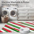 thumbnail image 5 of ODIKA 5'x7' Machine Washable Non-Slip Area Rug, Cane Stripe Whimsical Holiday Toilet Cover High Traffic Rug with Pad, Red, 627871, 5 of 8