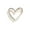 White, variant on Grofry Heart Shape Brooch Pin with Shiny Rhinestones Faux Pearls Corsage Suit Lapel Pin Clothes Decoration Accessory