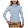 thumbnail image 2 of WEAIXIMIUNG Demi-Col Roulé avec un Chandail sur le Dessus pour Femmes Automne et Hiver, 2 of 9