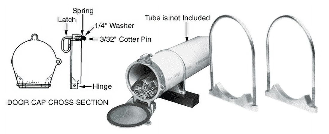 CRL 658SU Tube Container System (Two Saddle Brackets and U-Bolts)