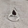 thumbnail image 4 of Natural Garnet Ring, Rough Garnet Gemstone Ring, January Birthstone, Hammered, 925 Sterling Silver, Womens Ring, Christmas, Thanksgiving, Handmade, Statement Jewelry, Rough Gemstone Jewelry, 4 of 6
