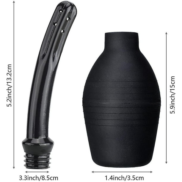 2 Piezas De Bombilla De Enema De Ducha Anal Limpiador De Enema De Ducha Vaginal Privada Bombilla De Ducha Médica Para Hombres Mujeres Cómodo, 310 Ml, Negro Hs