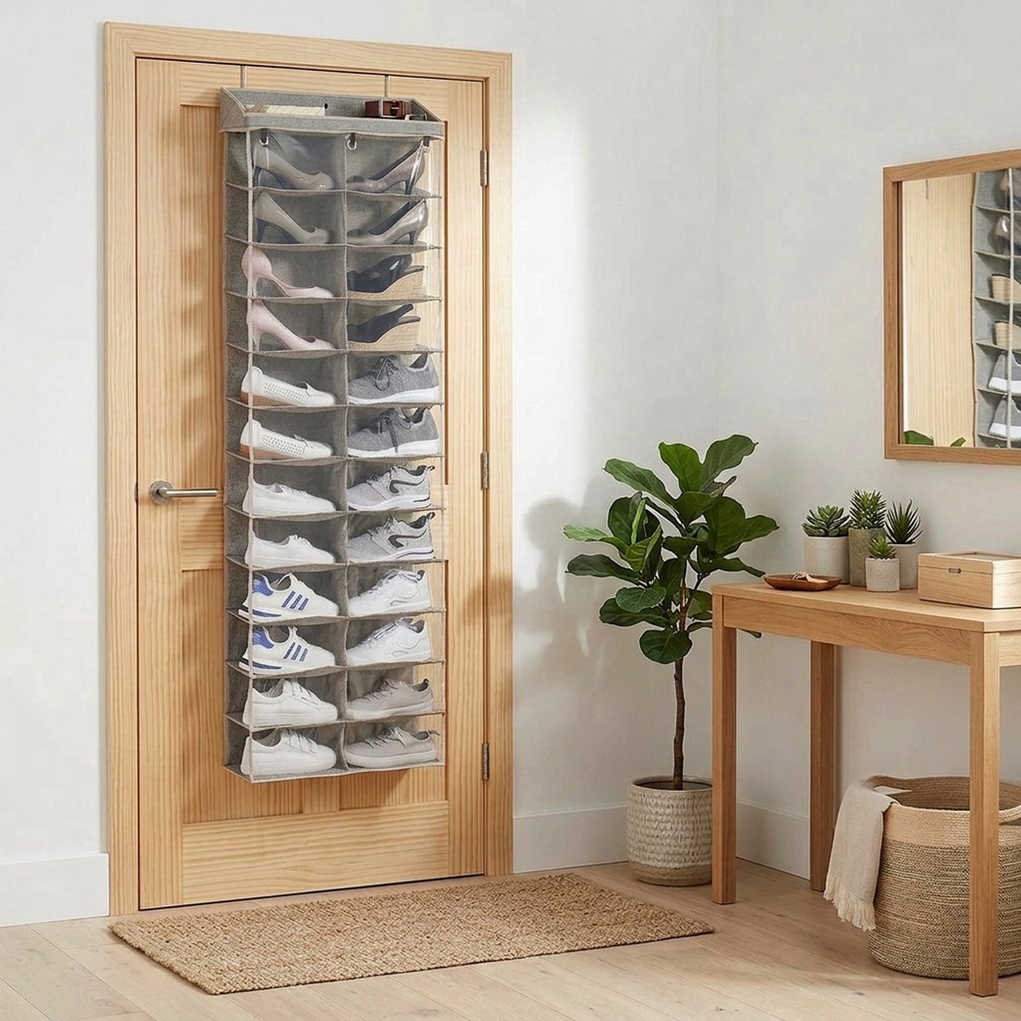 (3 pack) Better Homes & Gardens 24-Tier Over The Door Shoe Organizer Shelf
