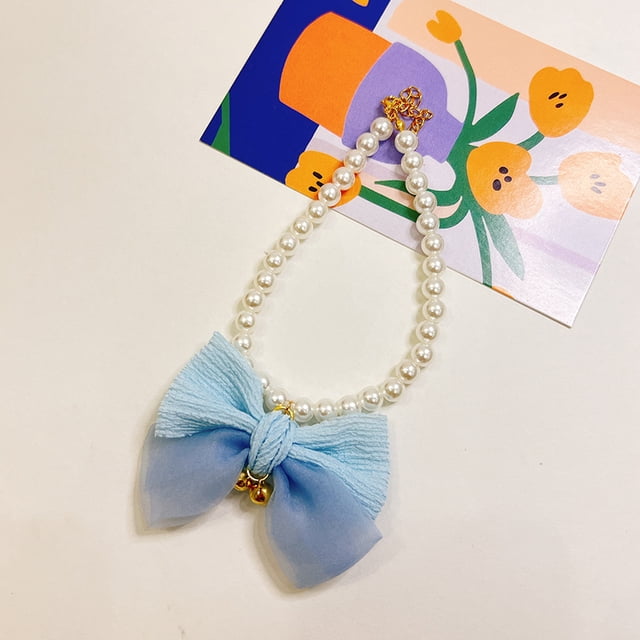 Nvzi Collar decorativo para mascotas, accesorio para gatos y perros, rango ajustable, accesorios de aseo para cachorros y gatos, L, A14