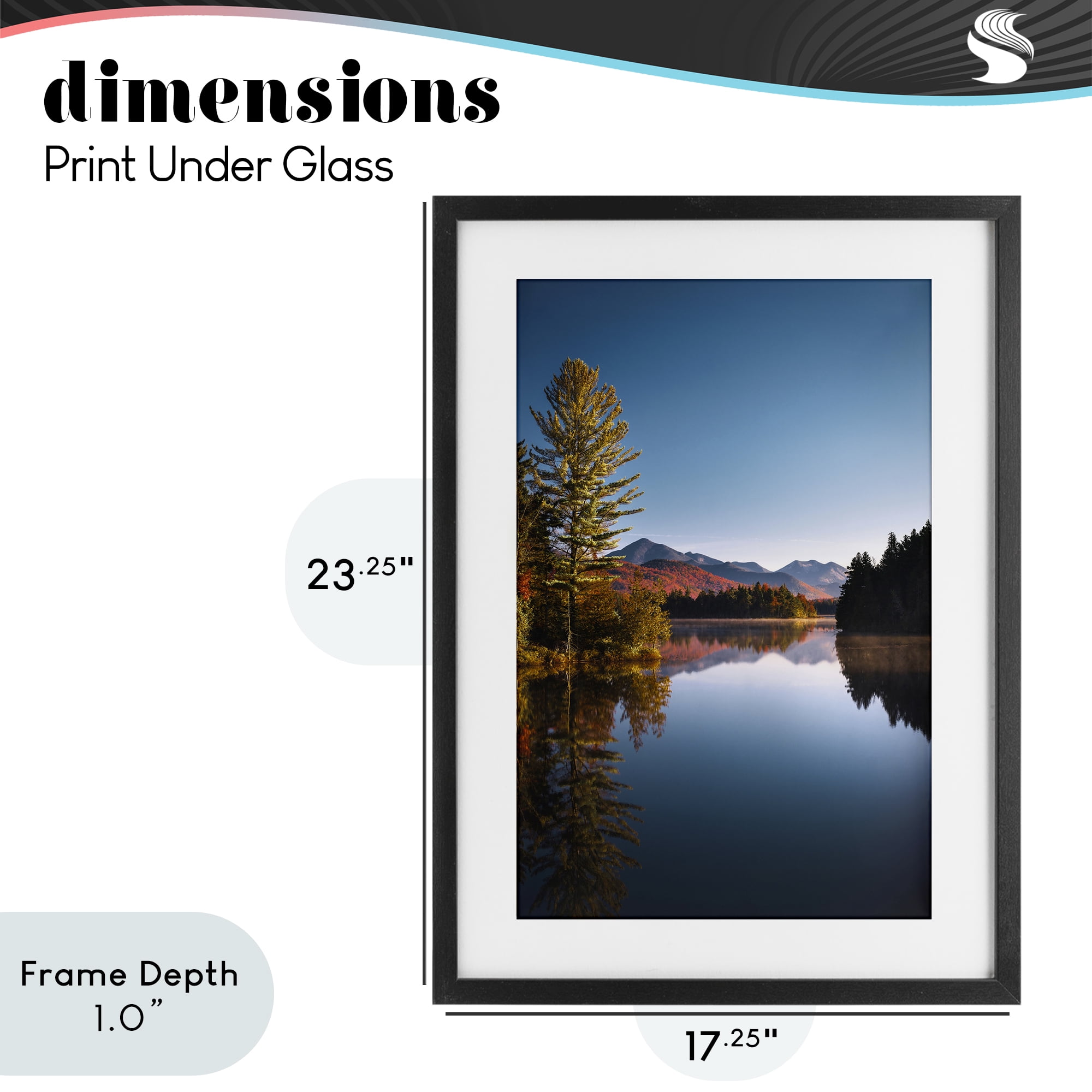 Stupell Industries Autumn Morning Wilderness Black Framed Print Under Glass, design by Jonathan Zaharek