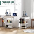 thumbnail image 3 of 3D Printer Stand Table with Filament Storage, Foldable & Mobile 3D Printer Workstation Desk Cart with Filament Spool Holder, 3D Printer accessories for 3D Printing Studio, Home Office Workshop, 3 of 8